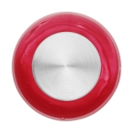 Bottigliette di plastica personalizzate tappo in alluminio 600ml City color rosso trasparente terza vista frontale