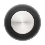 Bottigliette di plastica personalizzate tappo in alluminio 600ml City color nero trasparente terza vista frontale