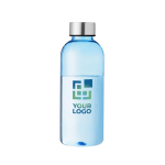 Bottigliette di plastica personalizzate tappo in alluminio 600ml City vista area di stampa