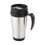 Bicchiere termico take away con manico colorato 400ml Barista color nero