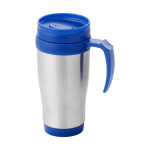 Bicchiere termico take away con manico colorato 400ml Barista color blu