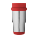 Bicchiere termico take away con manico colorato 400ml Barista color rosso vista posteriore