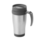 Bicchiere termico take away con manico colorato 400ml Barista color grigio