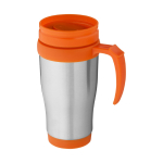 Bicchiere termico take away con manico colorato 400ml Barista color arancione