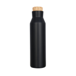 Bottiglia personalizzata con tappo in sughero 590ml Avenue Park color nero seconda vista frontale