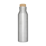 Bottiglia personalizzata con tappo in sughero 590ml Avenue Park color argento seconda vista frontale