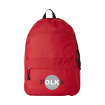 Zaino promozionale tanti colori doppio scomparto tasca frontale Teens color rosso seconda vista con stampa in serigrafia