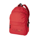 Zaino promozionale tanti colori doppio scomparto tasca frontale Teens color rosso vista con stampa serigrafica