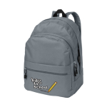 Zaino promozionale tanti colori doppio scomparto tasca frontale Teens color grigio vista con stampa serigrafica