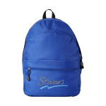Zaino promozionale tanti colori doppio scomparto tasca frontale Teens color blu reale seconda vista con stampa in serigrafia