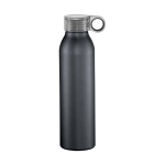 Borraccia alluminio da personalizzare finitura mate Aluring 650ml color nero seconda vista frontale