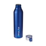 Borraccia alluminio da personalizzare finitura mate Aluring 650ml color blu vista con stampa tampografica