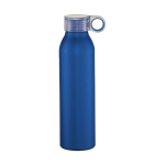 Borraccia alluminio da personalizzare finitura mate Aluring 650ml color blu seconda vista frontale