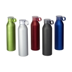 Borraccia alluminio da personalizzare finitura mate Aluring 650ml color blu seconda vista in vari colori