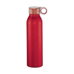 Borraccia alluminio da personalizzare finitura mate Aluring 650ml color rosso seconda vista frontale