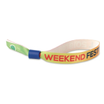 Braccialetti promozionali ecologici con logo RPET Sublim Express 15mm color bianco