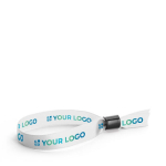 Braccialetti promozionali ecologici con logo RPET Sublim Express 15mm color bianco vista principale