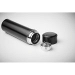 Thermos personalizzati con termometro touch a LED sul tappo 450ml Touch color nero terza vista