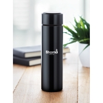 Thermos personalizzati con termometro touch a LED sul tappo 450ml Touch color nero vista ambiente principale