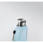 Eleganti borracce ecologiche con tappo antigoccia 500ml rPET color azzurro trasparente quarta vista fotografica