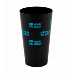 Bicchieri personalizzati economici con finitura opaca 500ml Concert color nero vista area di stampa