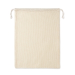 Sacchetti da 140g con trama a rete da 110g con chiusura coulisse Eco Verdure color beige