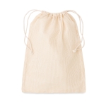 Sacchetti da 140g con trama a rete da 110g con chiusura coulisse Eco Verdure color beige