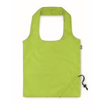 Borsa di plastica riciclata ripiegabile per la spesa Strawberry RPET color lime