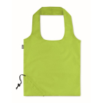 Borsa di plastica riciclata ripiegabile per la spesa Strawberry RPET color lime terza vista