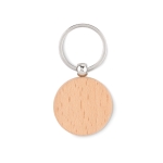 Portachiavi personalizzato in legno rotondo con anello Roundwood color legno
