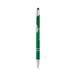Penna touchscreen personalizzabile sottile inchiostro blu Slimtouch color verde immagine con logo 3