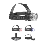 Torcia indossabile con fascia elastica, 8 LED bianchi e 2 rossi vista ambiente