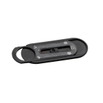 Copri webcam personalizzato con logo con apertura scorrevole Spyshield color nero terza vista