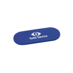 Copri webcam personalizzato con logo con apertura scorrevole Spyshield color blu reale immagine con logo