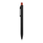 Penna in alluminio con finitura opaca pulsante colorato inchiostro blu color rosso