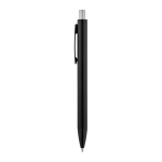 Penna in alluminio con finitura opaca pulsante colorato inchiostro blu color argento