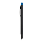 Penna in alluminio con finitura opaca pulsante colorato inchiostro blu color blu reale