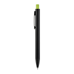 Penna in alluminio con finitura opaca pulsante colorato inchiostro blu color verde chiaro 