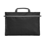 Borsa ufficio pubblicitaria poliestere 600D con zip Basic color nero prima vista