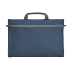 Borsa ufficio pubblicitaria poliestere 600D con zip Basic color blu prima vista