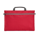 Borsa ufficio pubblicitaria poliestere 600D con zip Basic color rosso prima vista