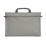 Borsa ufficio pubblicitaria poliestere 600D con zip Basic color grigio prima vista
