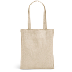 Borsa economica con logo in cotone riciclato da 140 g/m² Reciclo color naturale