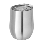 Bicchiere da viaggio a doppio strato 400 ml Single Cuisine Metallic color argento opaco