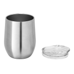 Bicchiere da viaggio a doppio strato 400 ml Single Cuisine Metallic color argento opaco terza vista