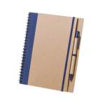 Blocco note personalizzato A5 con penna e pagine bianche Colouring color blu mare prima vista