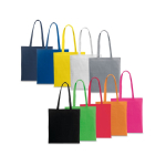 Colorate shopper dai  manici lunghi in cotone da 100 g/m2 Eco Color L vari colori