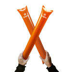 Bastoni per applaudire gonfiabili in plastica in vari colori per eventi color arancione immagine con logo 4