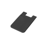 Portatessere personalizzato con adesivo retro smartphone SiliconCase color nero