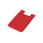 Portatessere personalizzato con adesivo retro smartphone SiliconCase color rosso